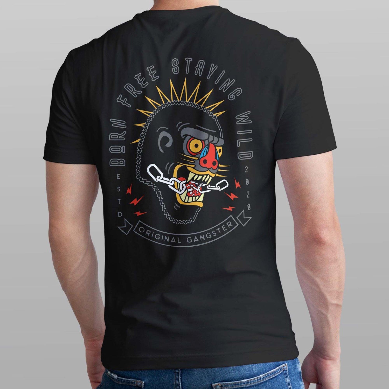 Men's Back Print T-shirts