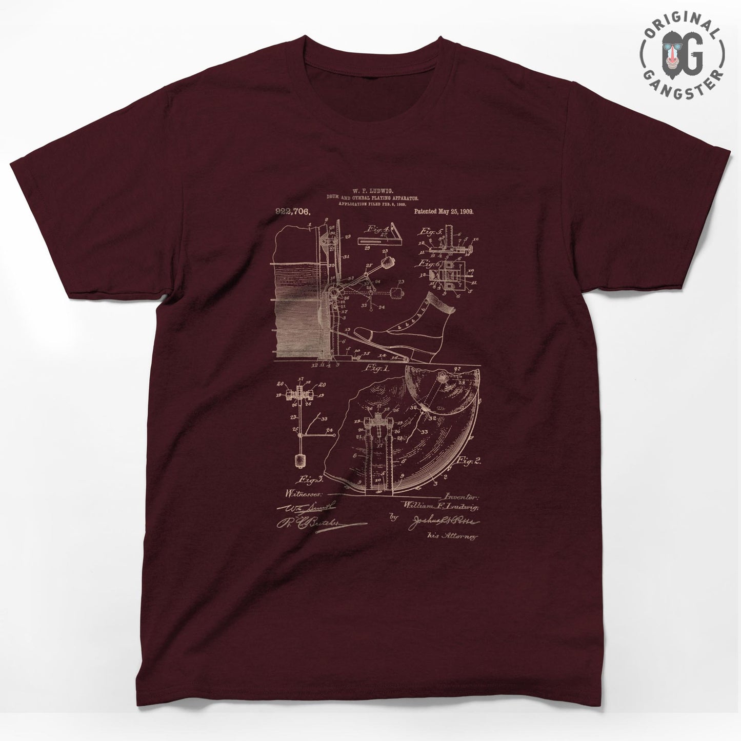Drums Patent 1909 Unisex T-shirt
