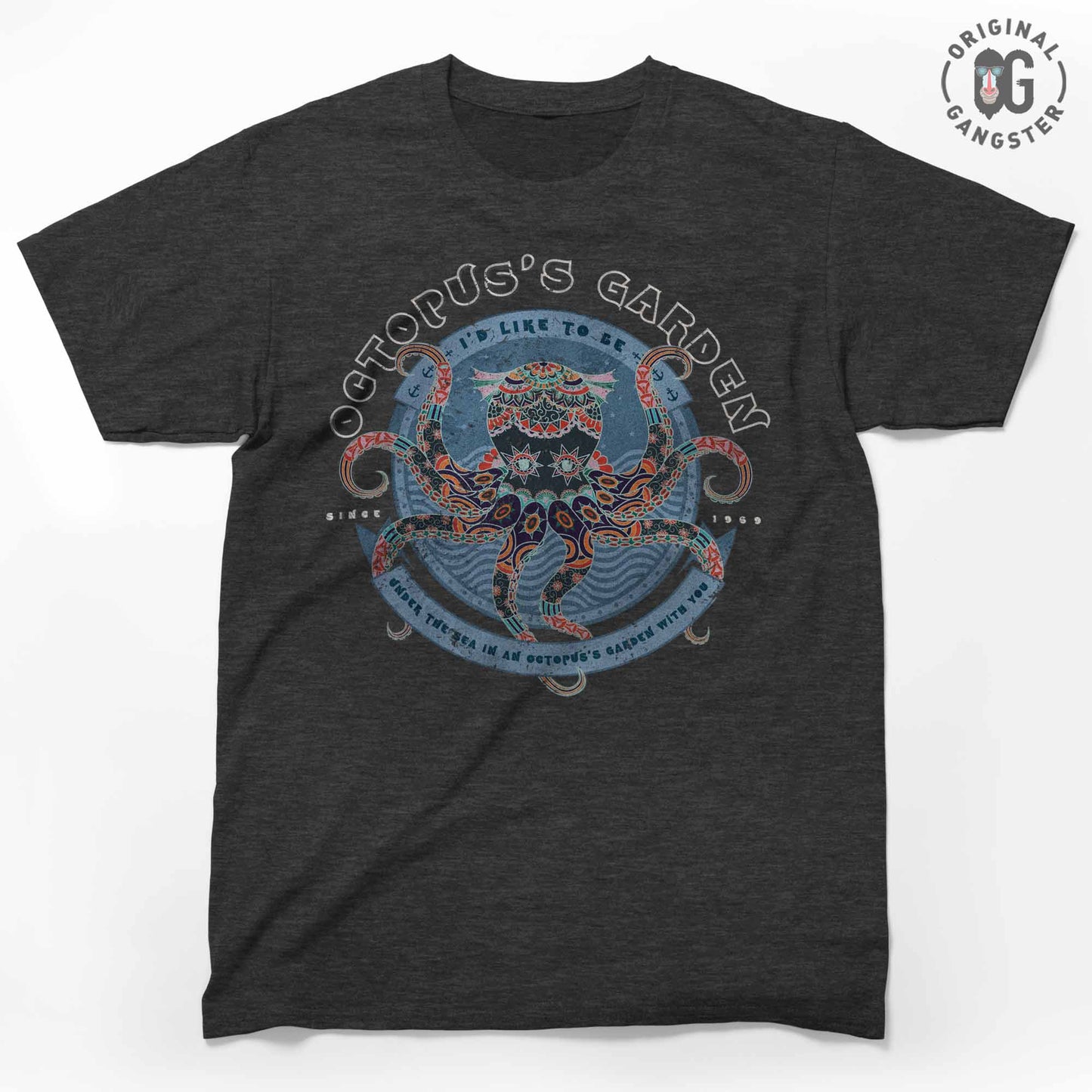The Beatles 'Octopus's Garden' Unisex T-shirt (Black)