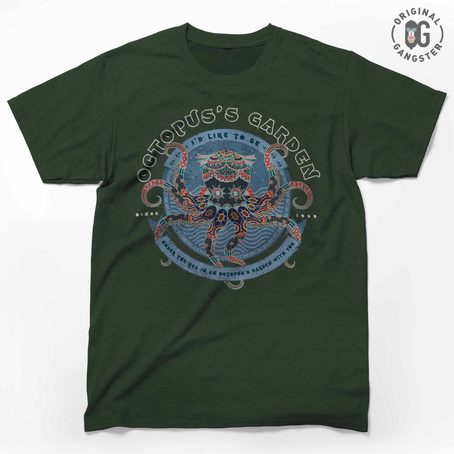 The Beatles 'Octopus's Garden' Unisex T-shirt (Black)