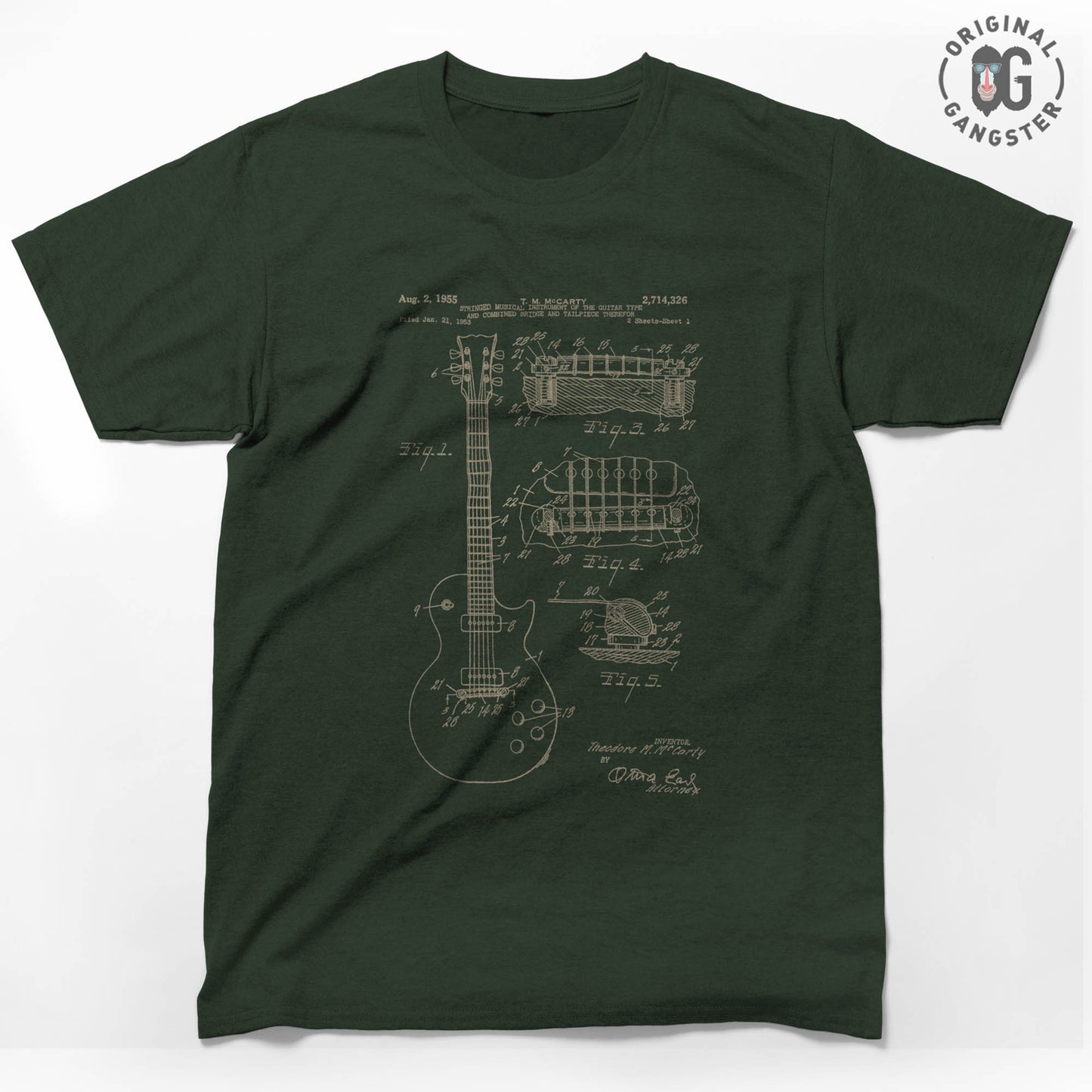Gibson Electric Guitar Patent 1955 Unisex T-shirt