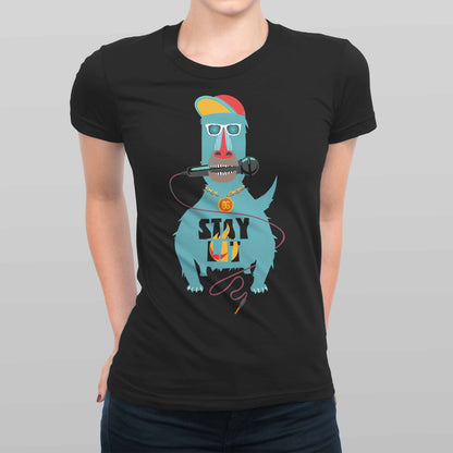 Stay Lit Women's T-shirt (Aqua)