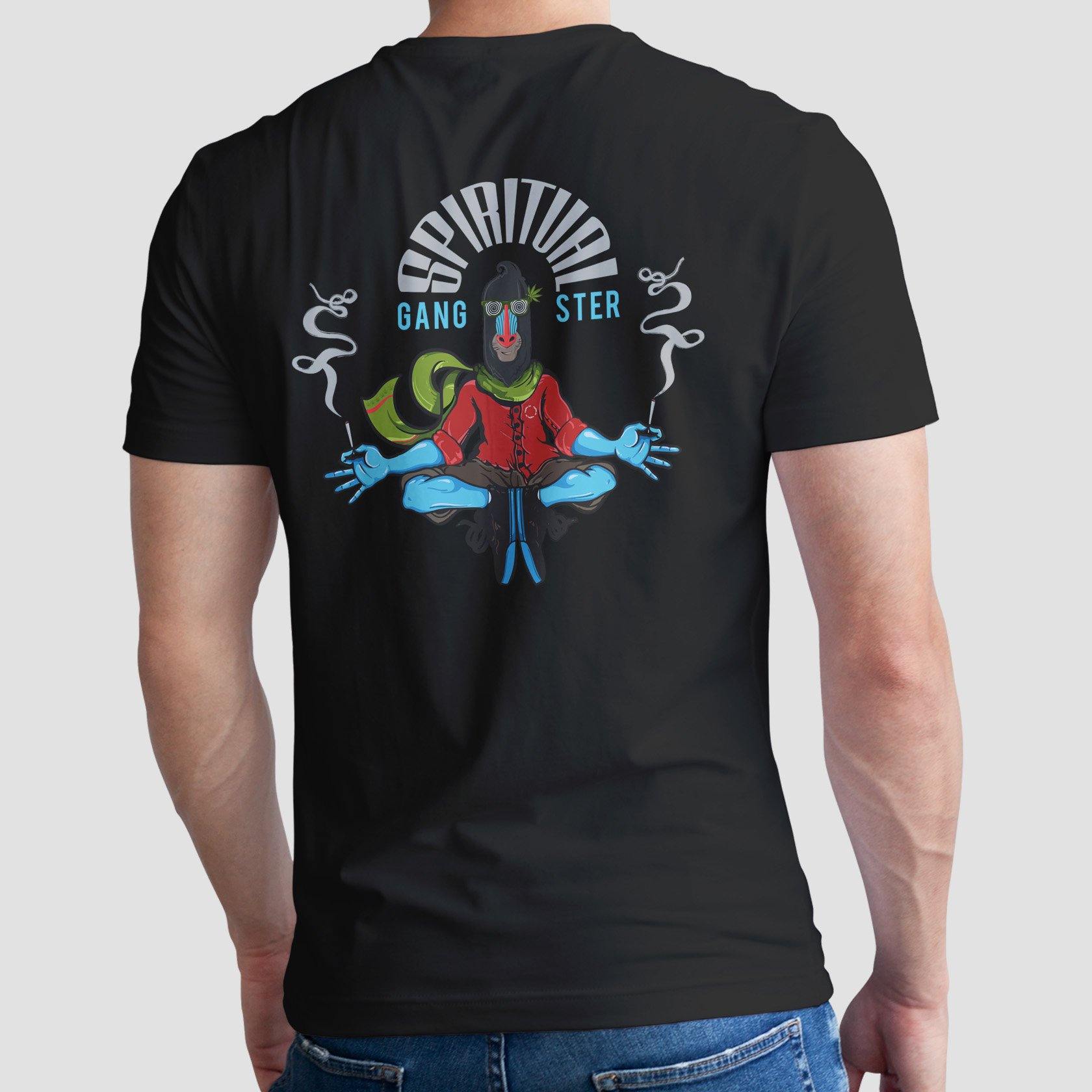 Spiritual Gangster Men's Back Print T-shirt - oglife.in