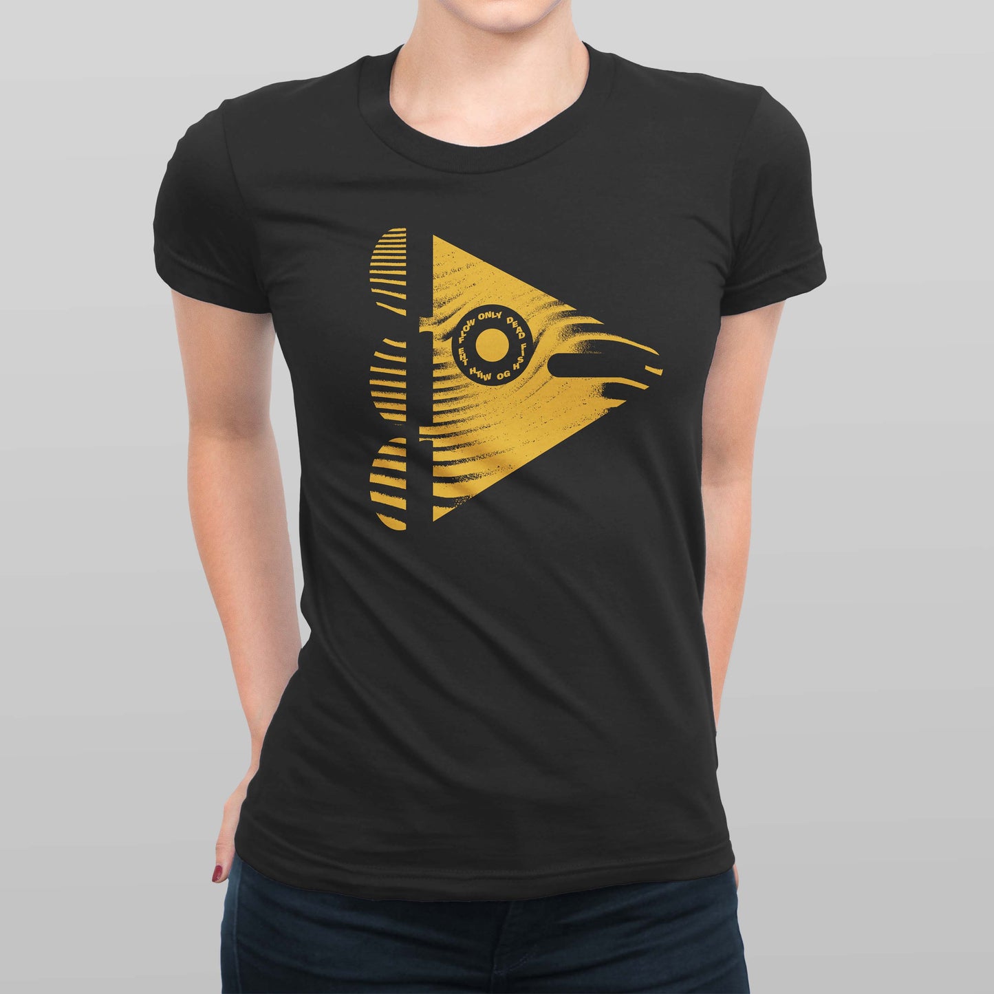 Only Dead Fish Go With The Flow- Abstract Women's Tee