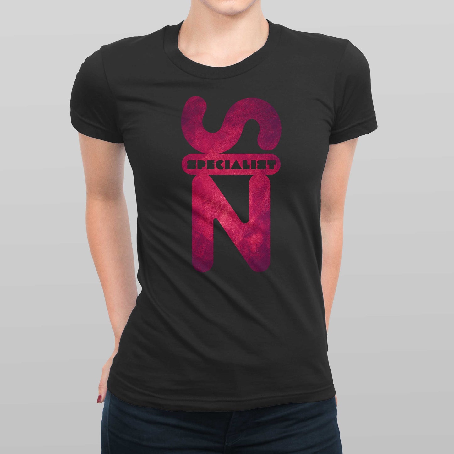 Sin Specialist Womens T-shirt (Magenta)