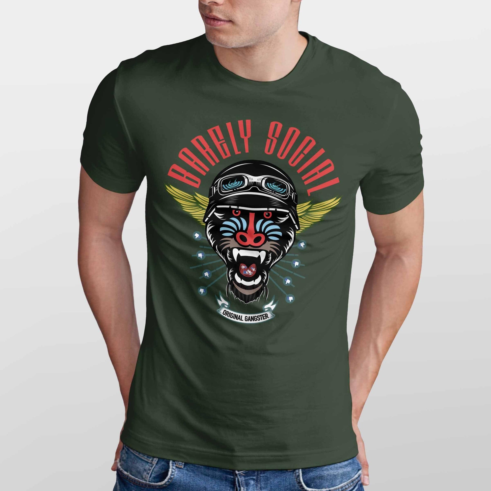 Barely Social Men's T-shirt - oglife.in